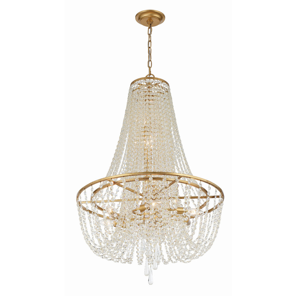 Crystorama Arcadia 24'' Chandelier in Antique Gold - Additional View
