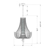 Crystorama Arcadia 24'' Chandelier - Product Dimensions