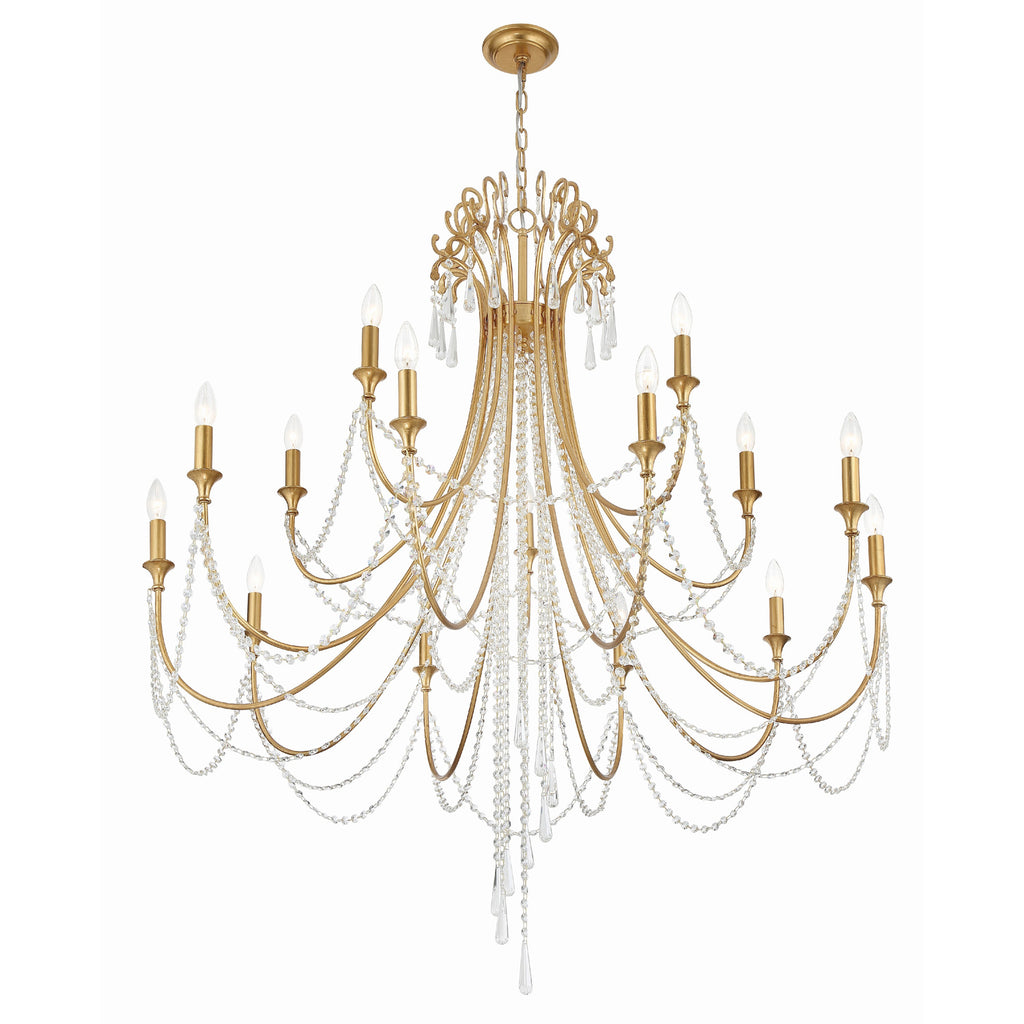 Crystorama Arcadia 46.25'' Chandelier in Antique Gold - Additional View