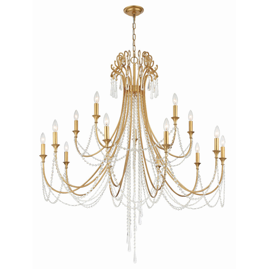 Crystorama Arcadia 46.25'' Chandelier in Antique Gold - Additional View