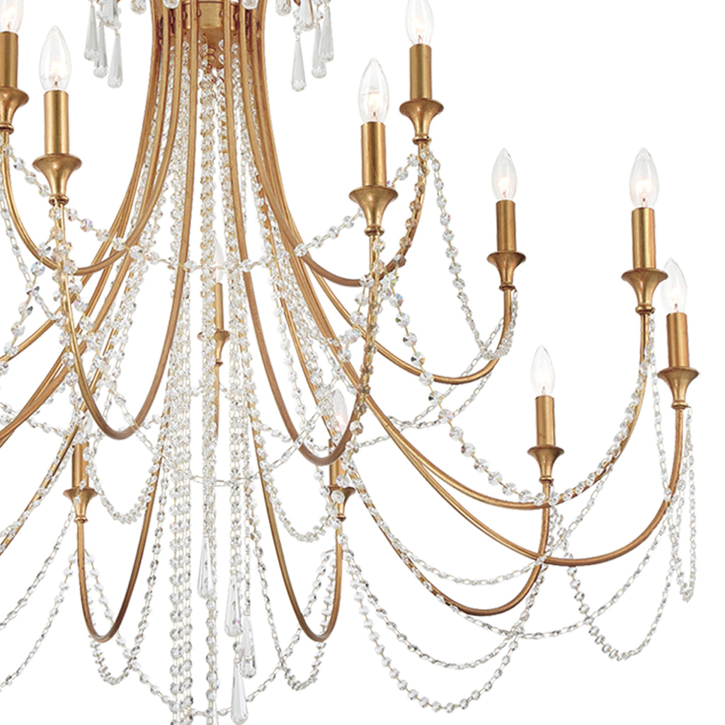 ARC-1919-GA-CL-MWP Arcadia 15 Light Chandelier | Alternate Image