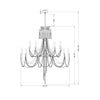 Crystorama Arcadia 46.25'' Chandelier - Product Dimensions