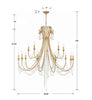 ARC-1919-GA-CL-MWP Arcadia 15 Light Chandelier | Dimensions Image