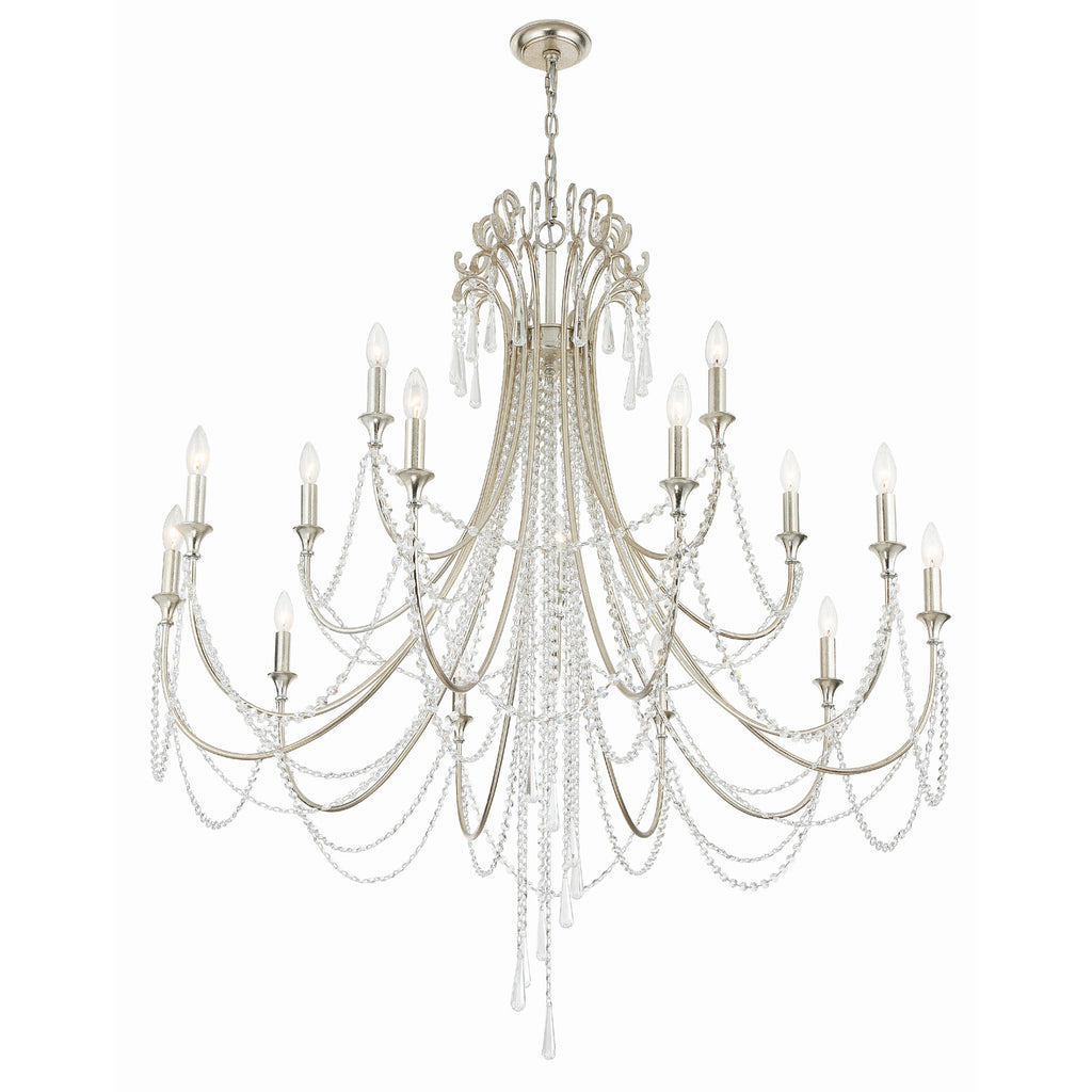 Crystorama Arcadia 46.25'' Chandelier in Antique Silver - Additional View