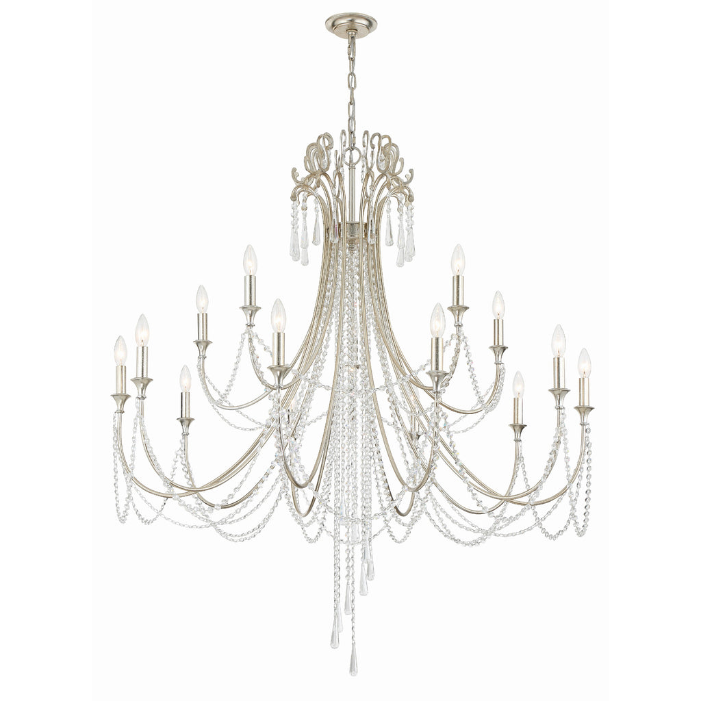 Crystorama Arcadia 46.25'' Chandelier in Antique Silver - Additional View