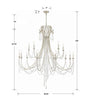 ARC-1919-SA-CL-MWP Arcadia 15 Light Chandelier | Dimensions Image