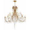 Crystorama Arcadia 61'' Chandelier in Antique Gold - Front View