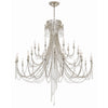 Crystorama Arcadia 61'' Chandelier in Antique Silver - Front View