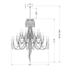 Crystorama Arcadia 61'' Chandelier - Product Dimensions