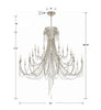 ARC-1929-SA-CL-MWP Arcadia 28 Light Chandelier | Dimensions Image