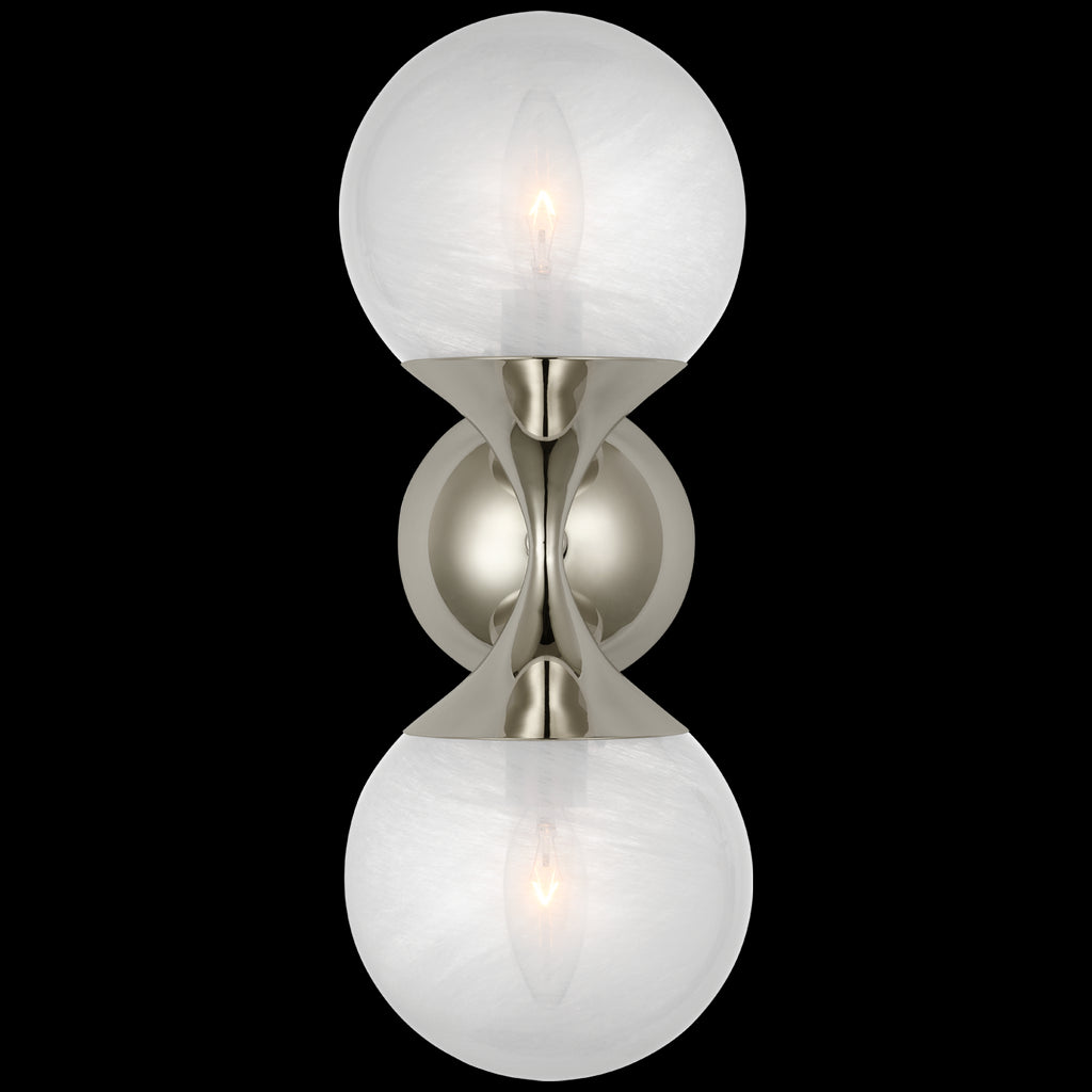 ARN2405PNWG AERIN Cristol 2 Light Sconce | Main Image