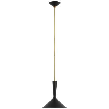 Matte Black and Hand-Rubbed Antique Brass