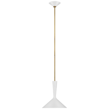 Matte White and Hand-Rubbed Antique Brass