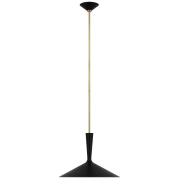 Matte Black and Hand-Rubbed Antique Brass