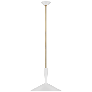Matte White and Hand-Rubbed Antique Brass