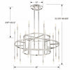 ARS-B4020-PN Aries 20 Light Chandelier | Dimensions Image