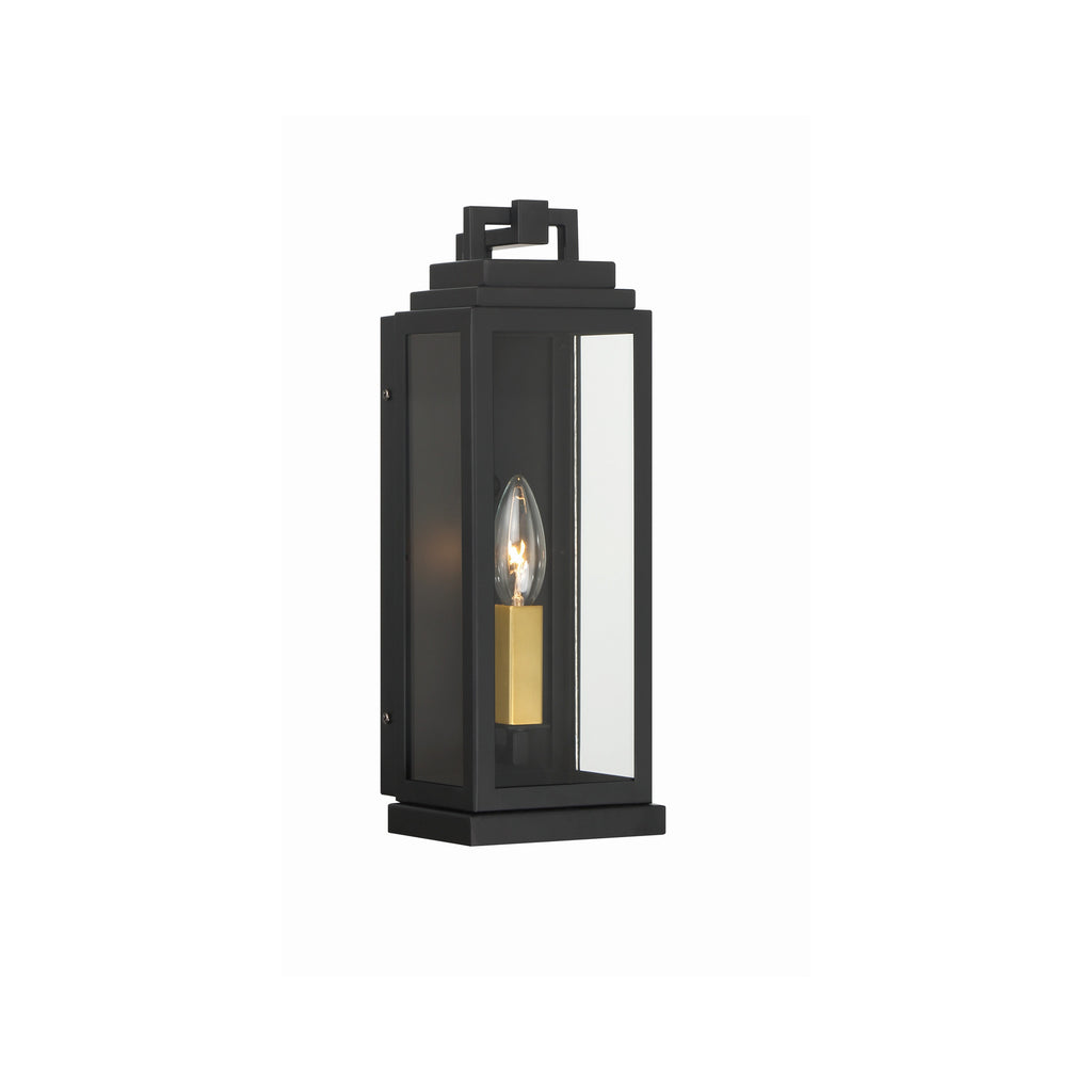 Crystorama Aspen 5'' Outdoor Sconce in Matte Black - Additional View