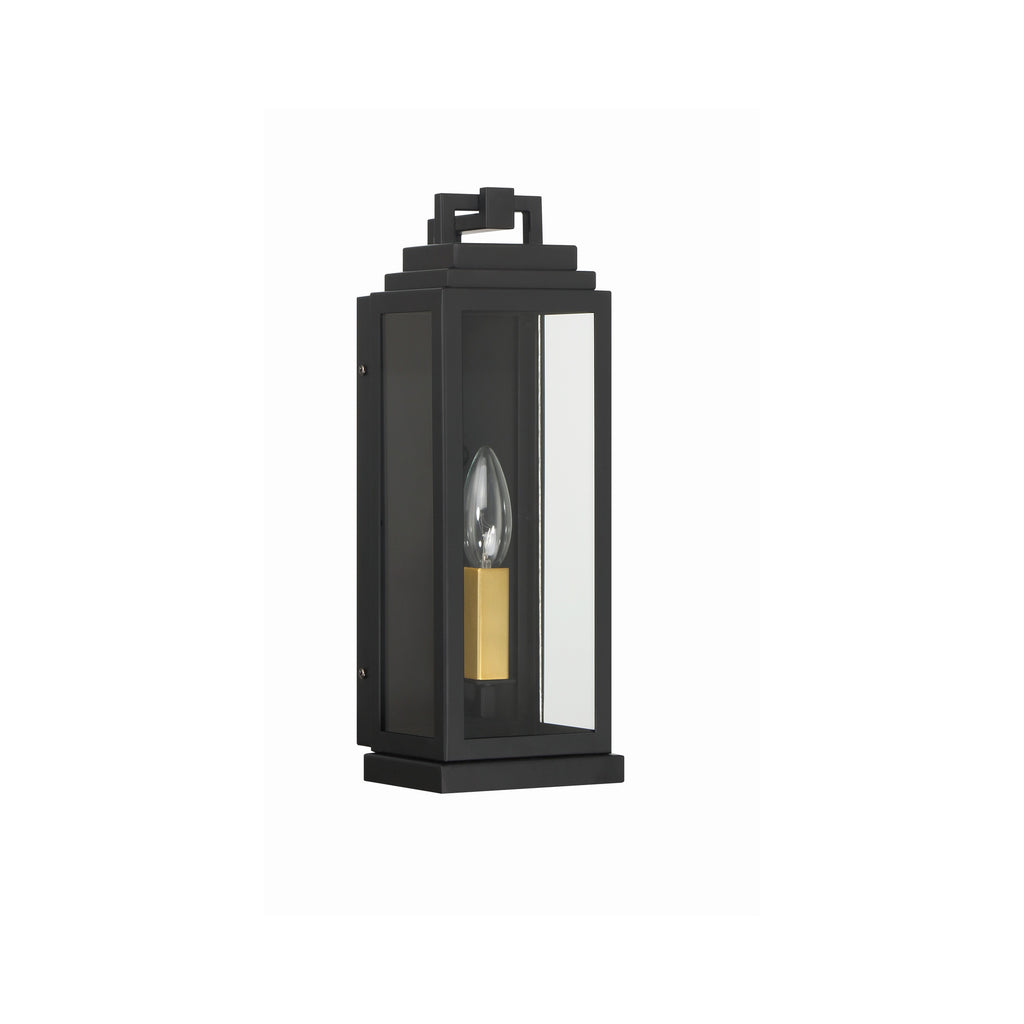 Crystorama Aspen 5'' Outdoor Sconce in Matte Black - Additional View