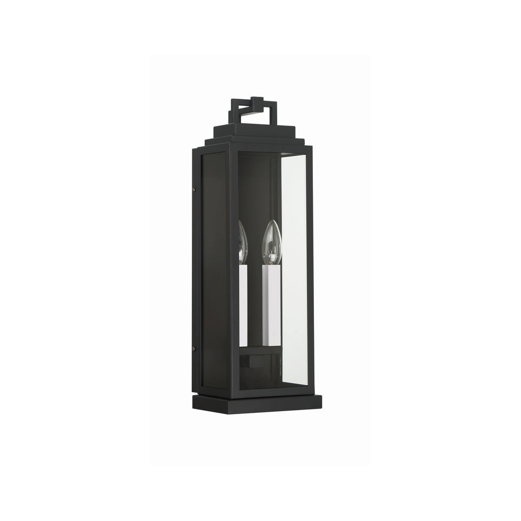 Crystorama Aspen 6.5'' Outdoor Sconce in Matte Black - Additional View