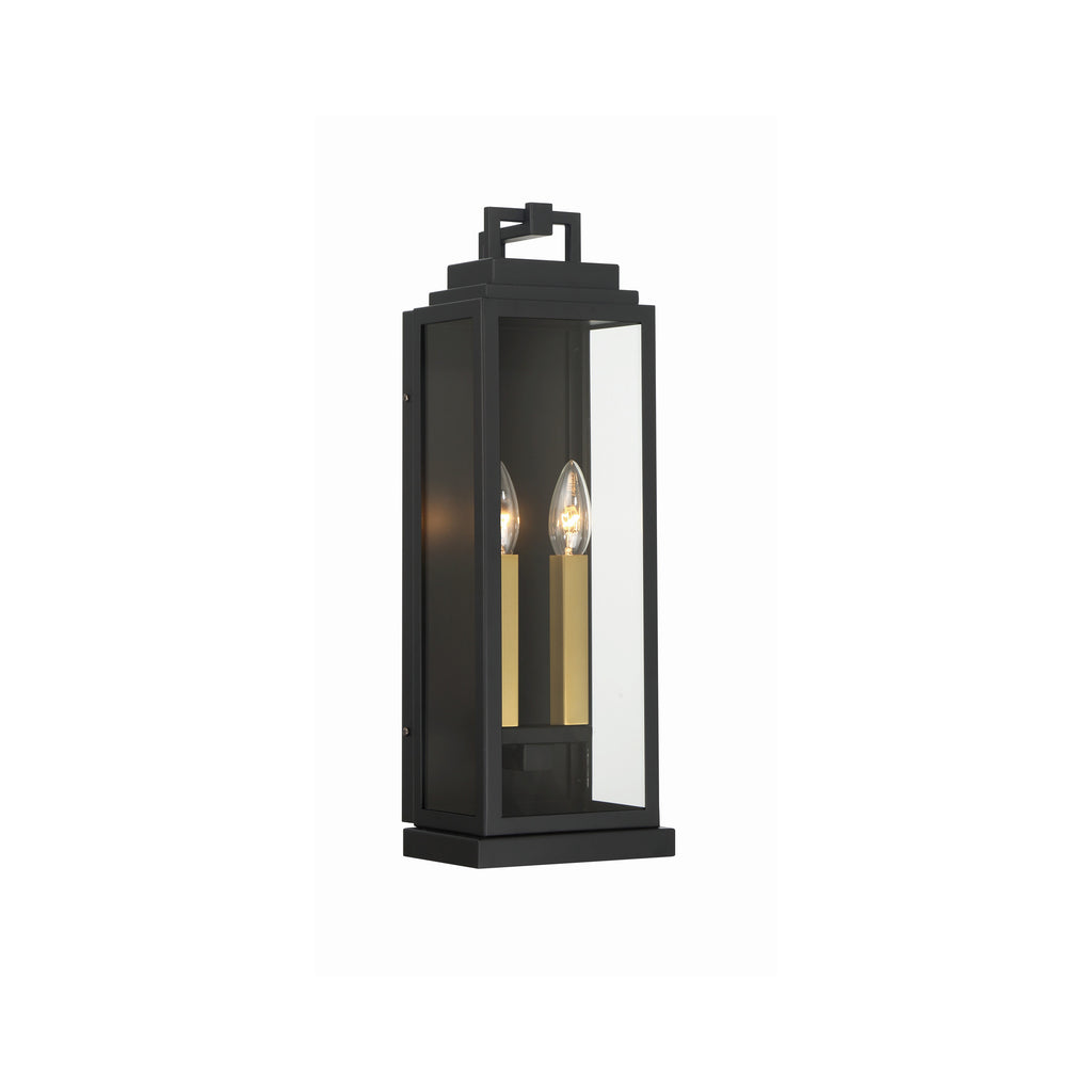 Crystorama Aspen 6.5'' Outdoor Sconce in Matte Black - Additional View