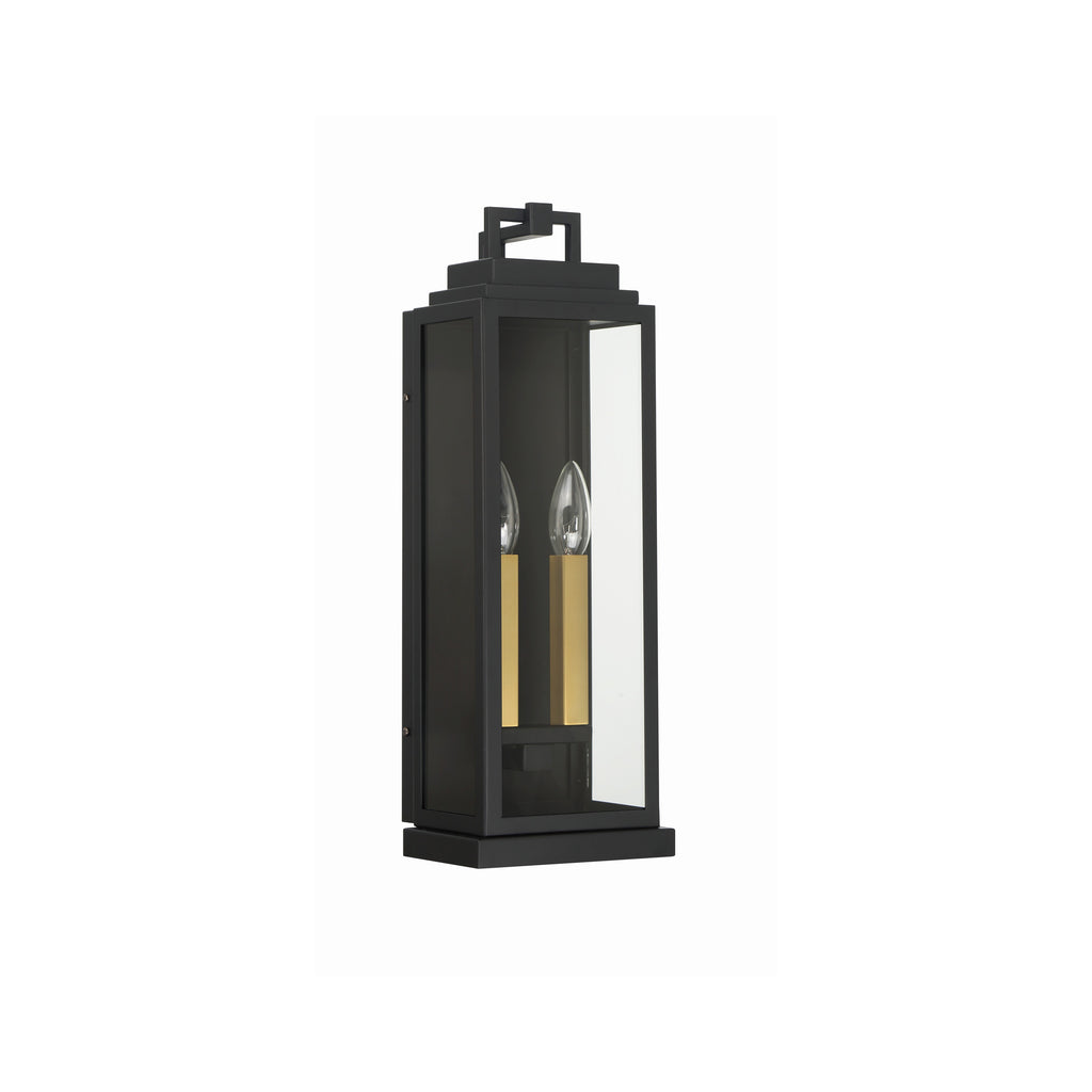 Crystorama Aspen 6.5'' Outdoor Sconce in Matte Black - Additional View