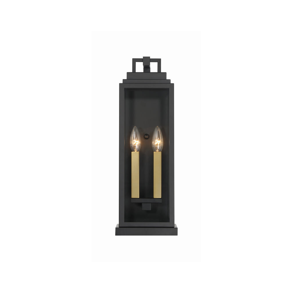 Crystorama Aspen 6.5'' Outdoor Sconce in Matte Black - Additional View