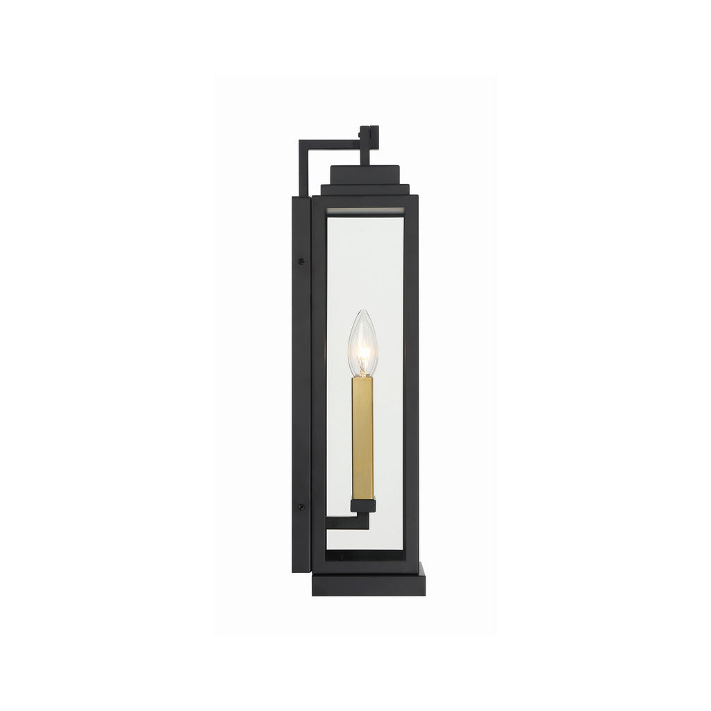 Crystorama Aspen 6.5'' Outdoor Sconce in Matte Black - Additional View