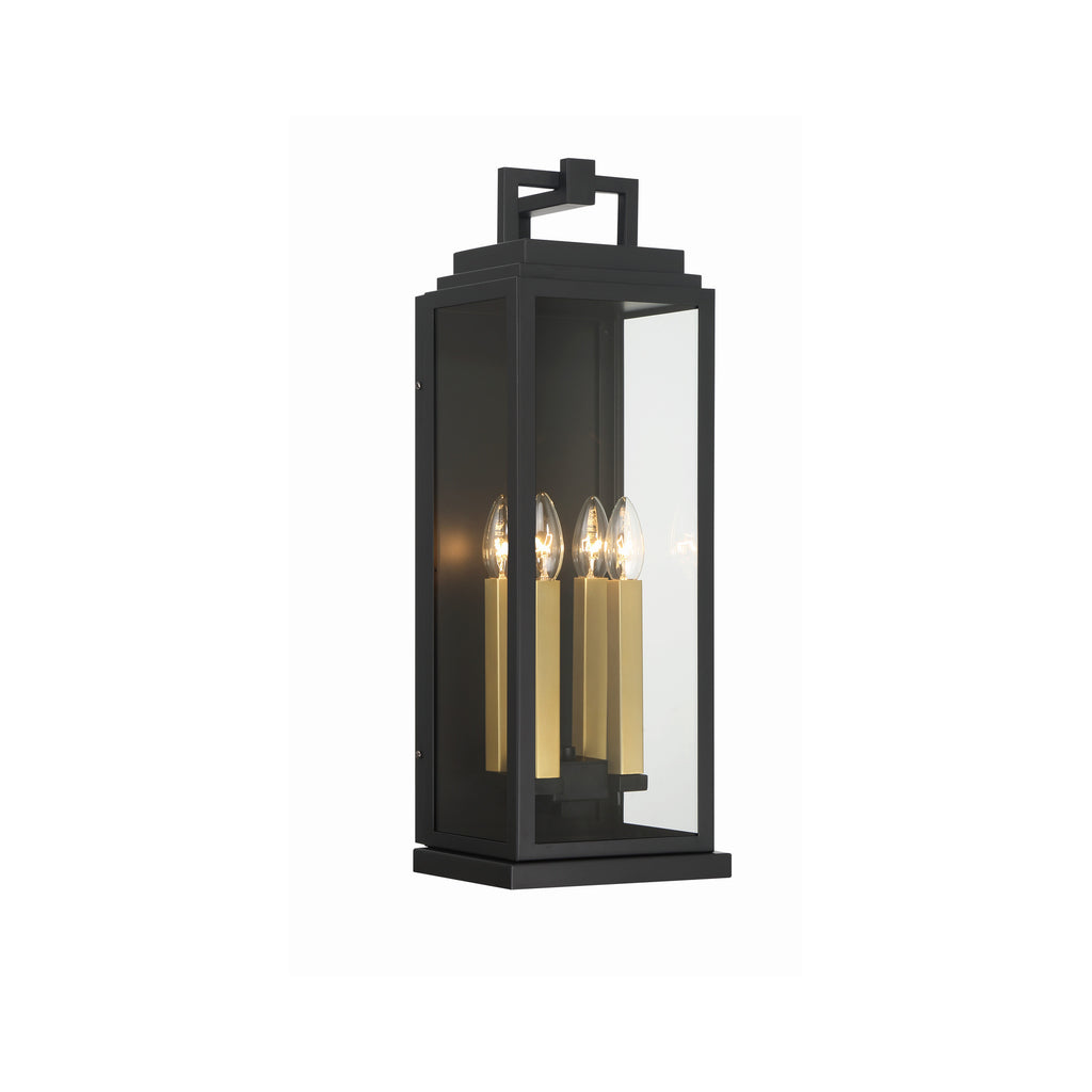 Crystorama Aspen 7.75'' Outdoor Sconce in Matte Black - Additional View