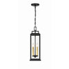 Crystorama Aspen 6.5'' Outdoor Pendant in Matte Black - Additional View
