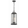 Crystorama Aspen 6.5'' Outdoor Pendant in Matte Black - Additional View