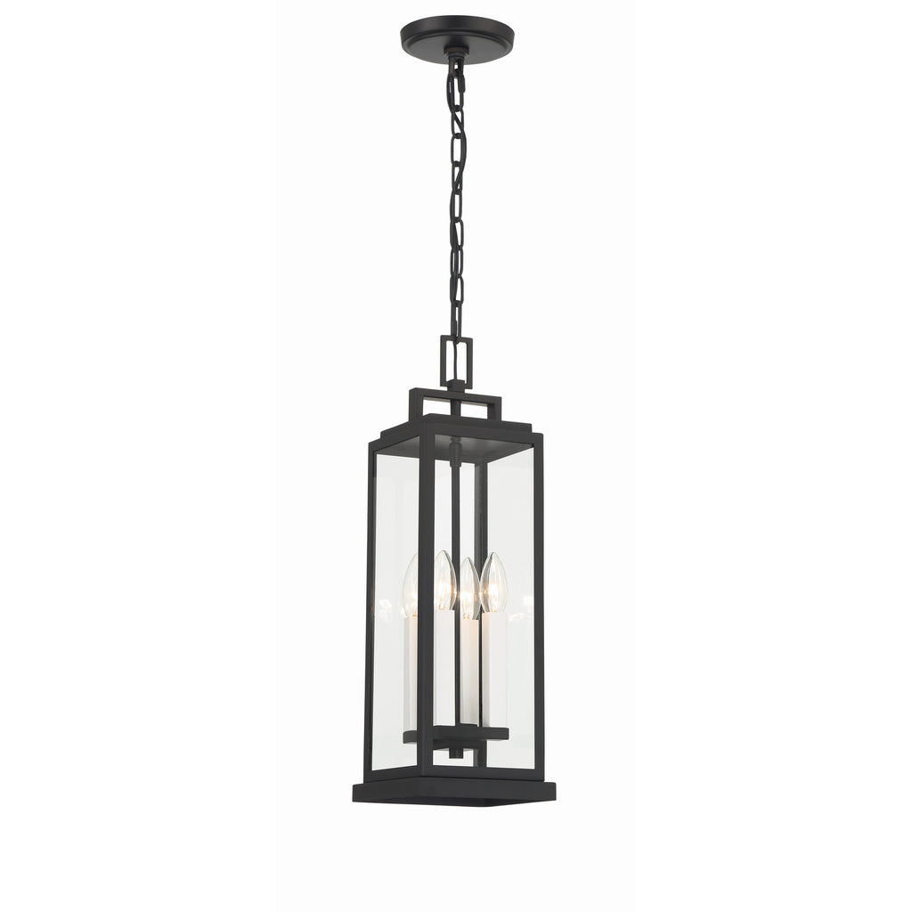 Crystorama Aspen 6.5'' Outdoor Pendant in Matte Black - Additional View