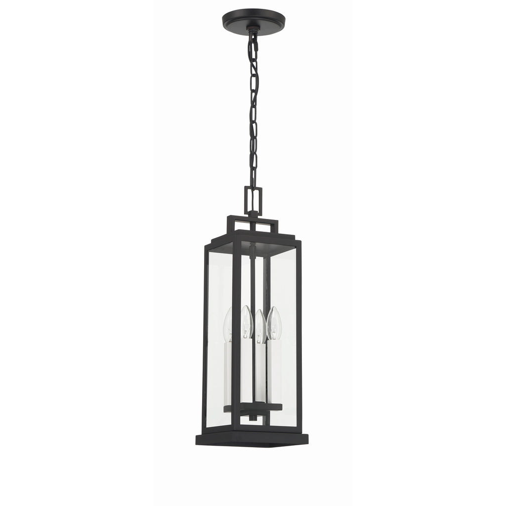 Crystorama Aspen 6.5'' Outdoor Pendant in Matte Black - Additional View