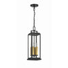 Crystorama Aspen 6.5'' Outdoor Pendant in Matte Black - Additional View