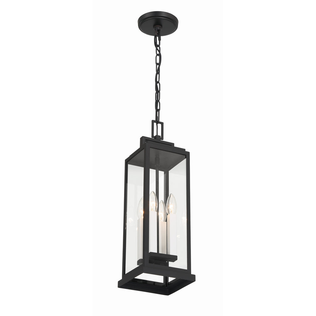 Crystorama Aspen 6.5'' Outdoor Pendant in Matte Black - Additional View