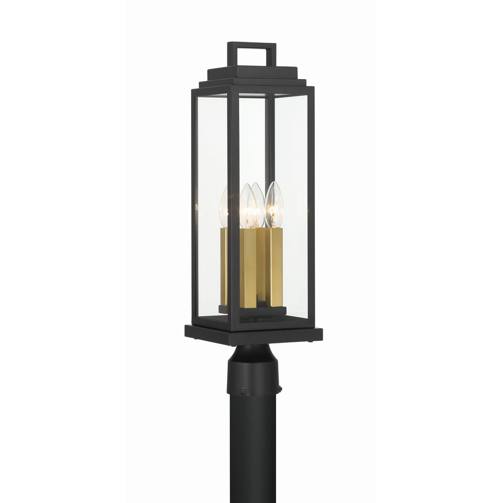 Crystorama Aspen 6.5'' Outdoor Post in Matte Black - Additional View