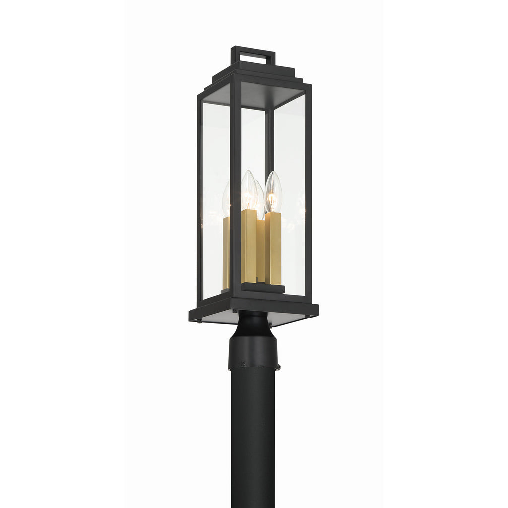 Crystorama Aspen 6.5'' Outdoor Post in Matte Black - Additional View