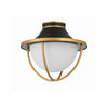 Crystorama Atlas 13.5'' Outdoor Semi Flush Mount in Matte Black + Textured Gold - Additional View