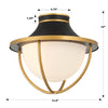 ATL-700-MK-TG Atlas 2 Light Outdoor Semi Flush | Dimensions Image