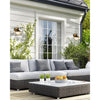 Crystorama Atlas 9.75'' Outdoor Sconce in Matte Black + Textured Gold - Lifestyle View