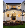 Crystorama Atlas 13.5'' Outdoor Sconce in Matte Black + Textured Gold - Lifestyle View