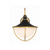 Crystorama Atlas 16.5'' Outdoor Sconce in Matte Black + Textured Gold - Additional View