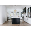 Crystorama Atlas 16.5'' Outdoor Pendant in Matte Black + Textured Gold - Lifestyle View