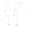Crystorama Avon 5'' Task Sconce - Product Dimensions
