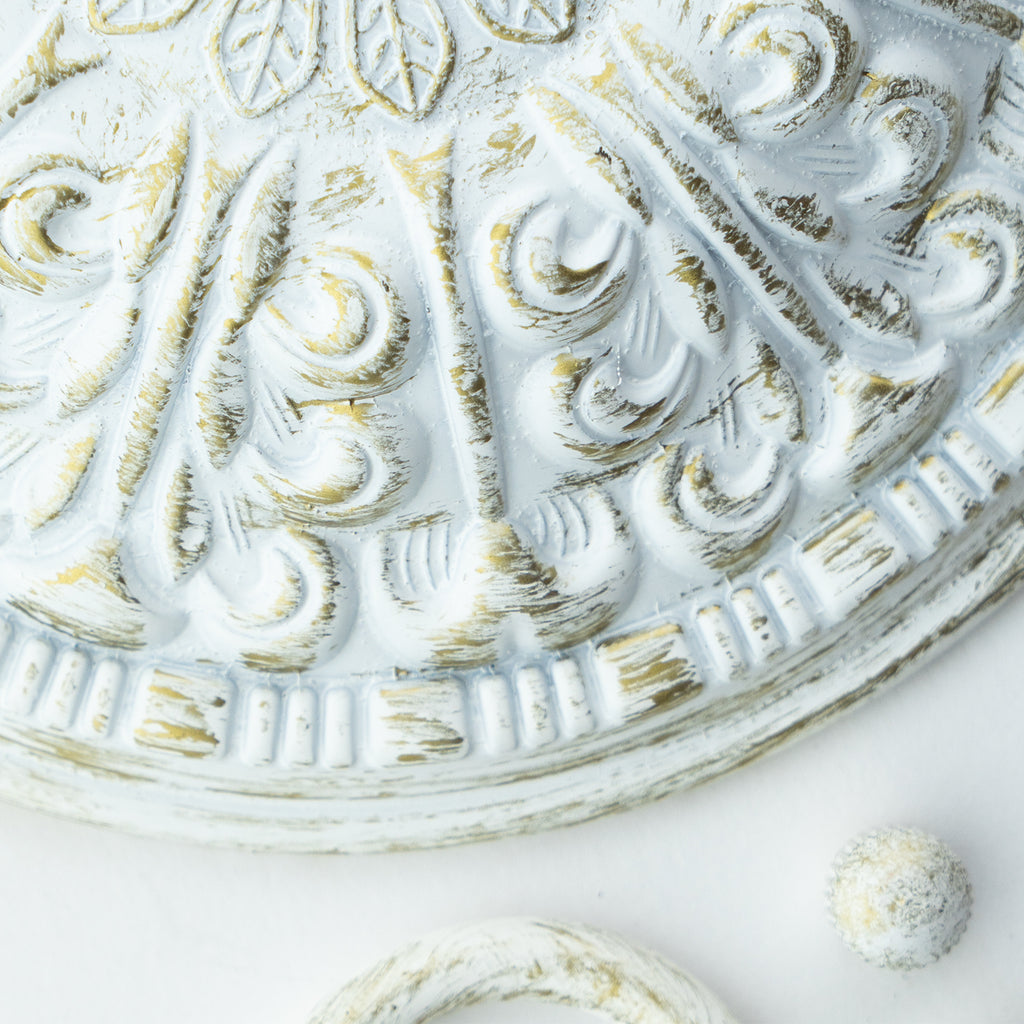 Crystorama Paris Market 28'' Chandelier - Antique White Finish Detail