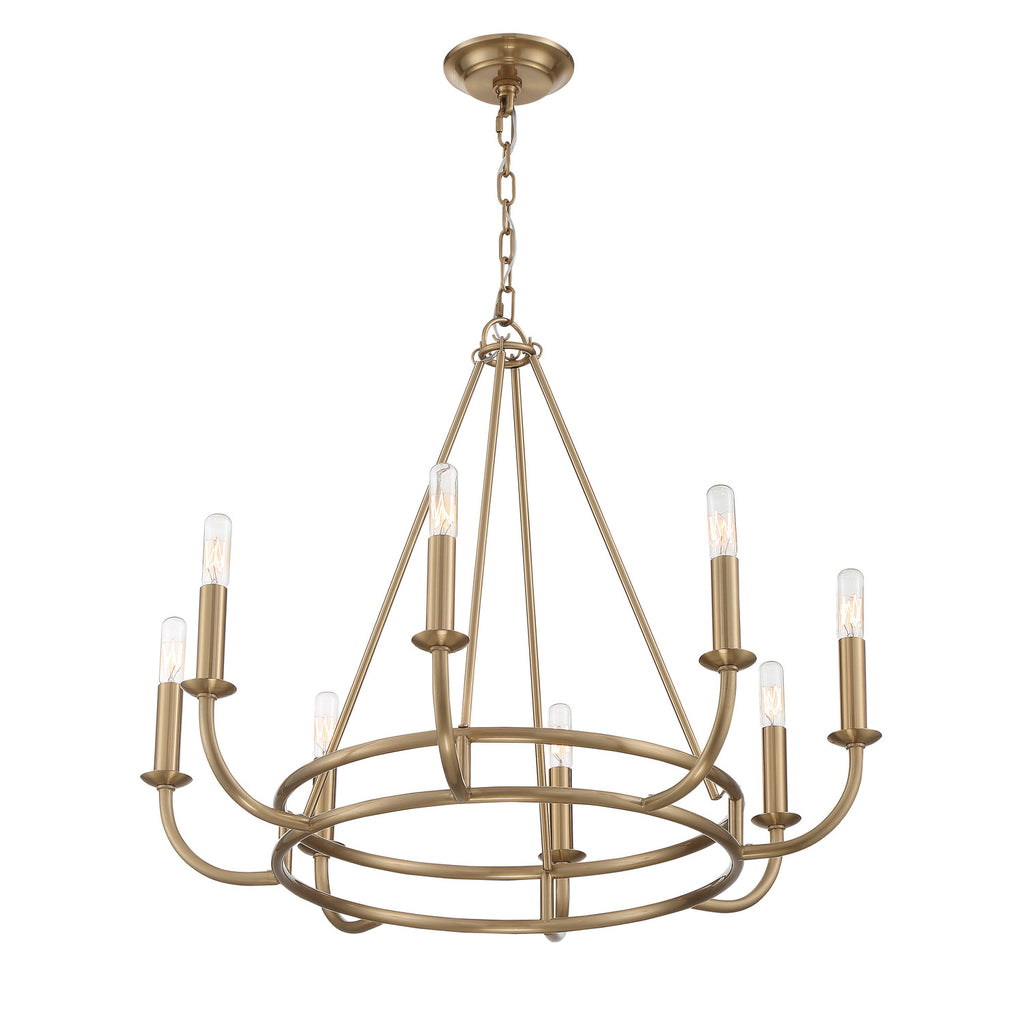 Crystorama Bailey 28'' Chandelier in Aged Brass - Additional View