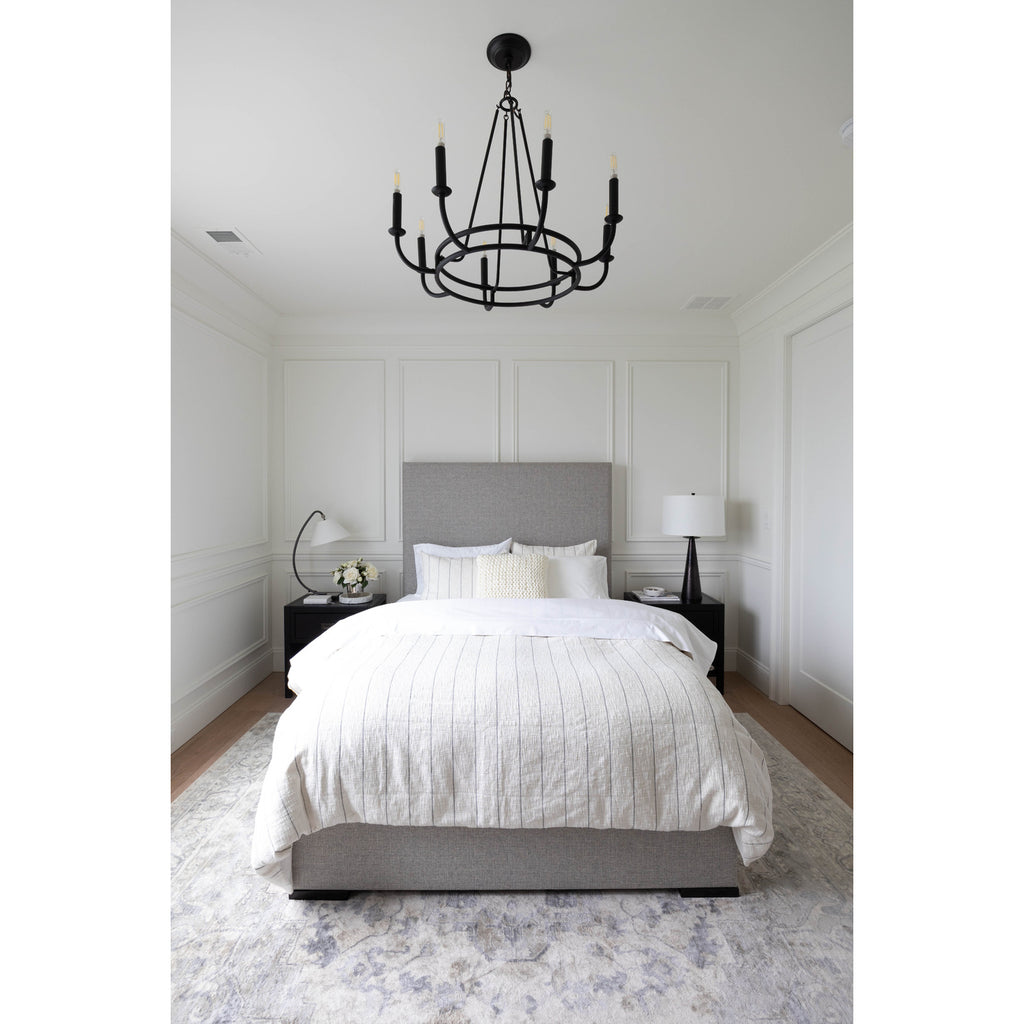 Crystorama Bailey 28'' Chandelier in Matte Black - Lifestyle View