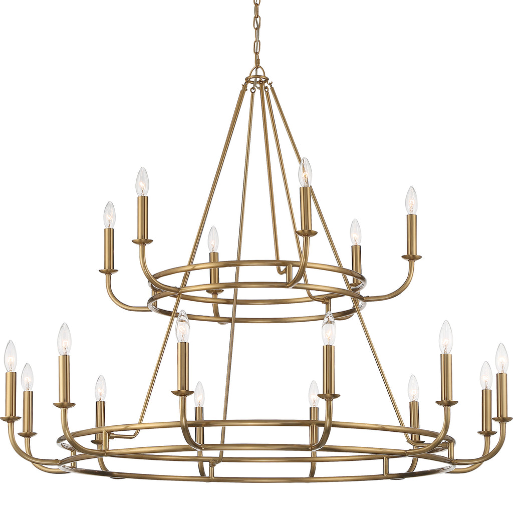 Crystorama Bailey 48'' Chandelier in Aged Brass - Additional View