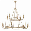 Crystorama Bailey 48'' Chandelier in Aged Brass - Front View