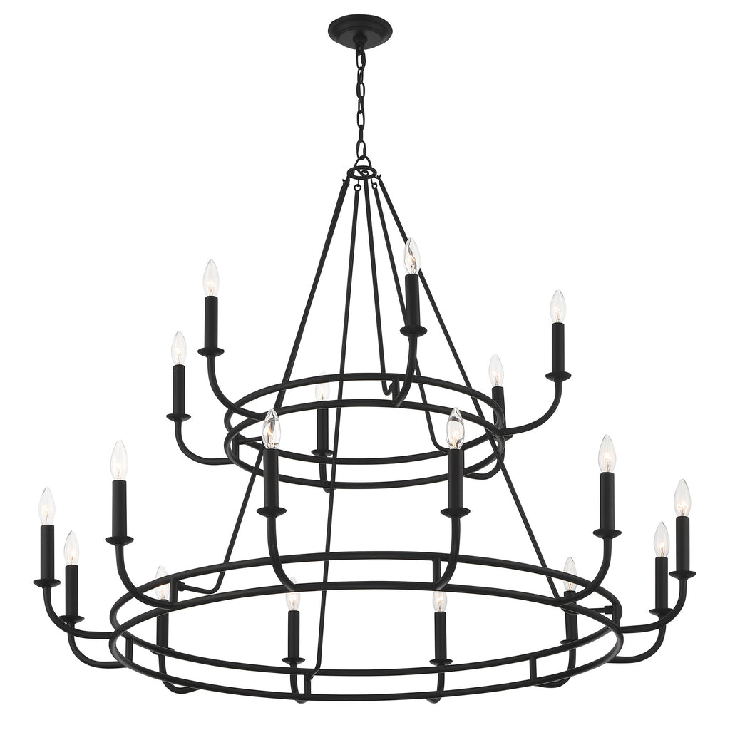 Crystorama Bailey 48'' Chandelier in Matte Black - Additional View