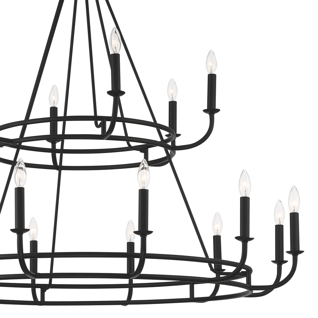 Crystorama Bailey 48'' Chandelier in Matte Black - Additional View